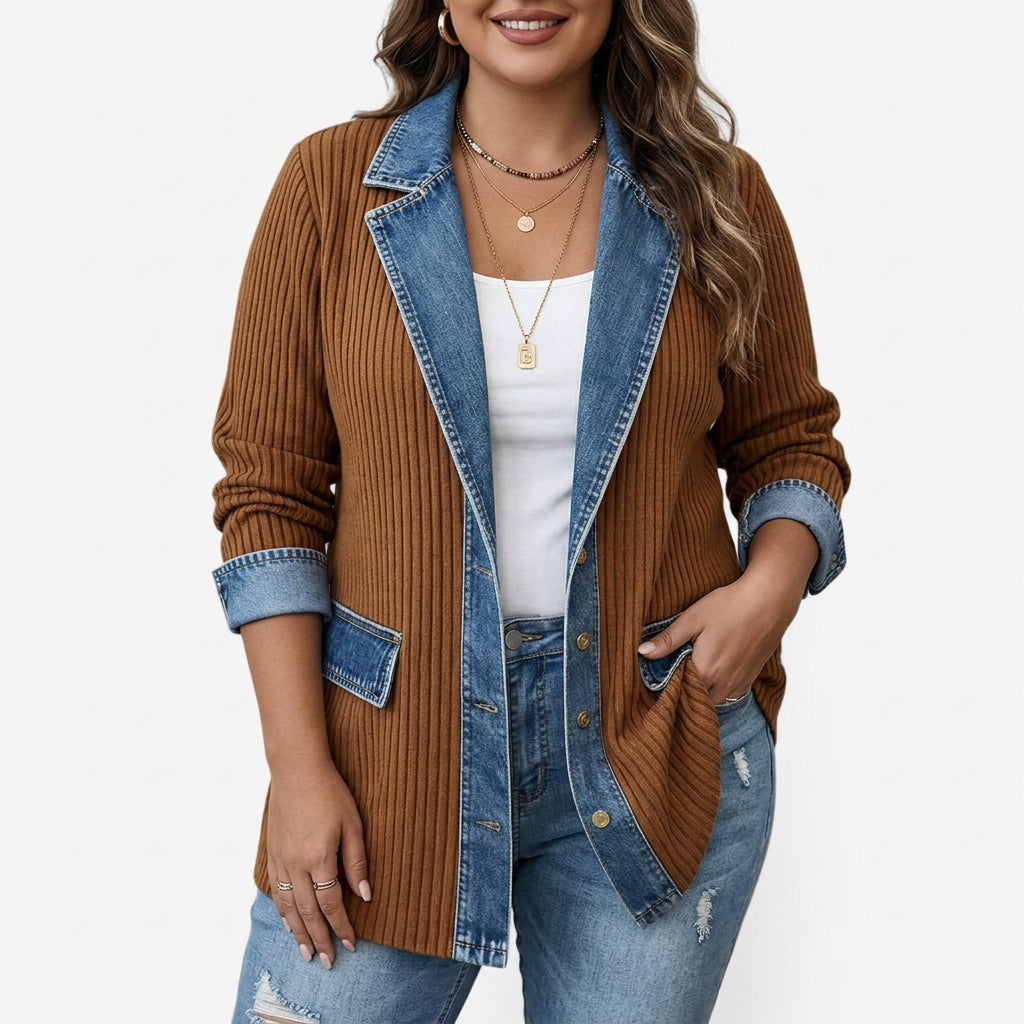 Yuki | Indigo Sweter Kurtka