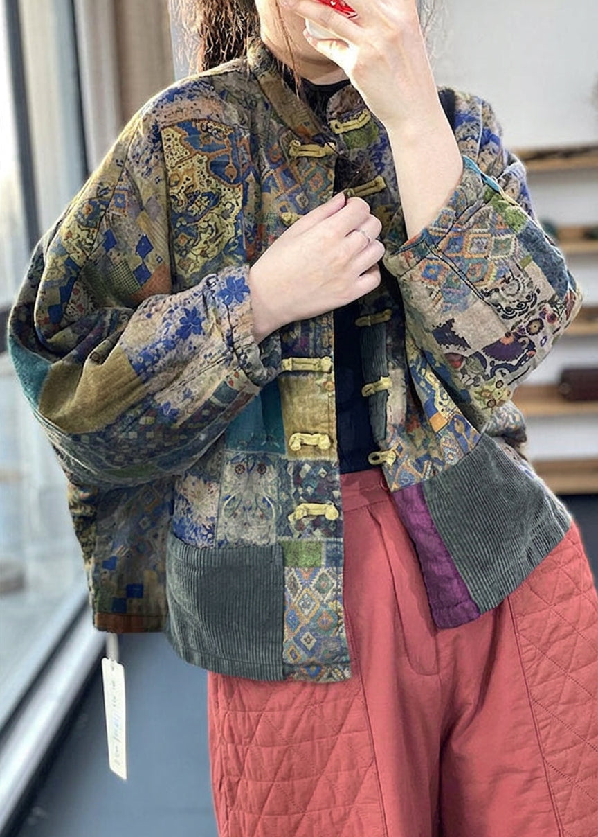 Colette - Vintage Czerwony Płaszcz z Kieszeniami i Guzikami na Jesień z Długim Rękawem