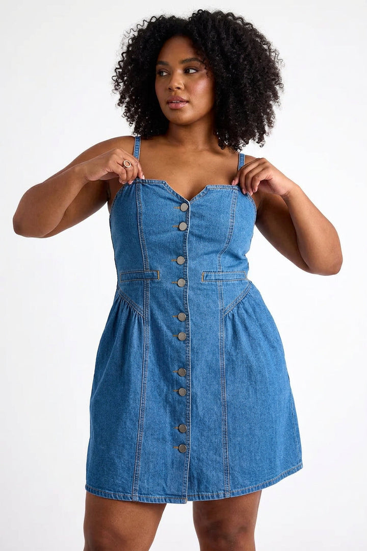 Kardigan Rin z dekoltem w serek Denim