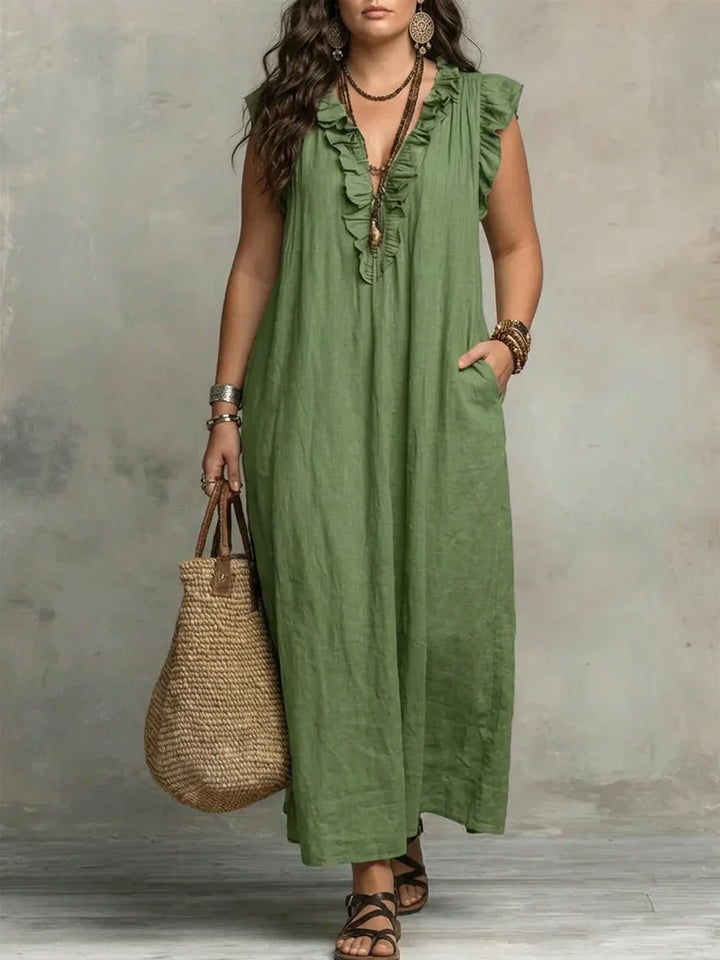 Esmé | Boho Ruffle Maxi Dress