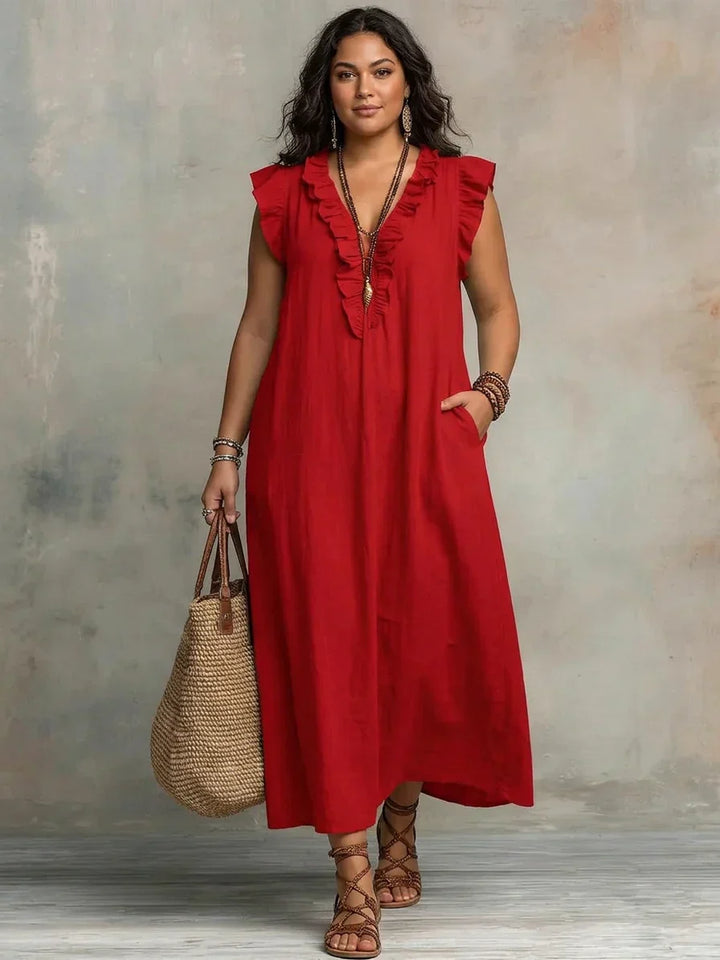 Esmé | Boho Ruffle Maxi Dress