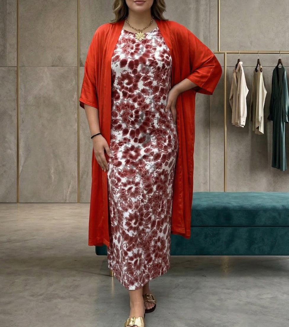 Harlow | Elegancka Sukienka z Kardiganem